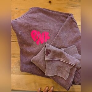 Victoria's Secret Pink Maroon Sweatshirt Sz. M